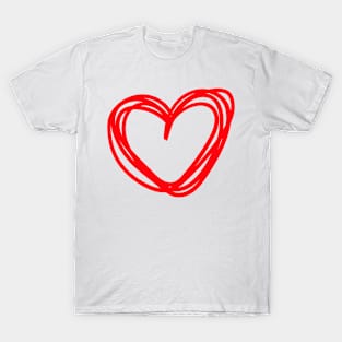 Heart Valentine Romance Love Red T-Shirt